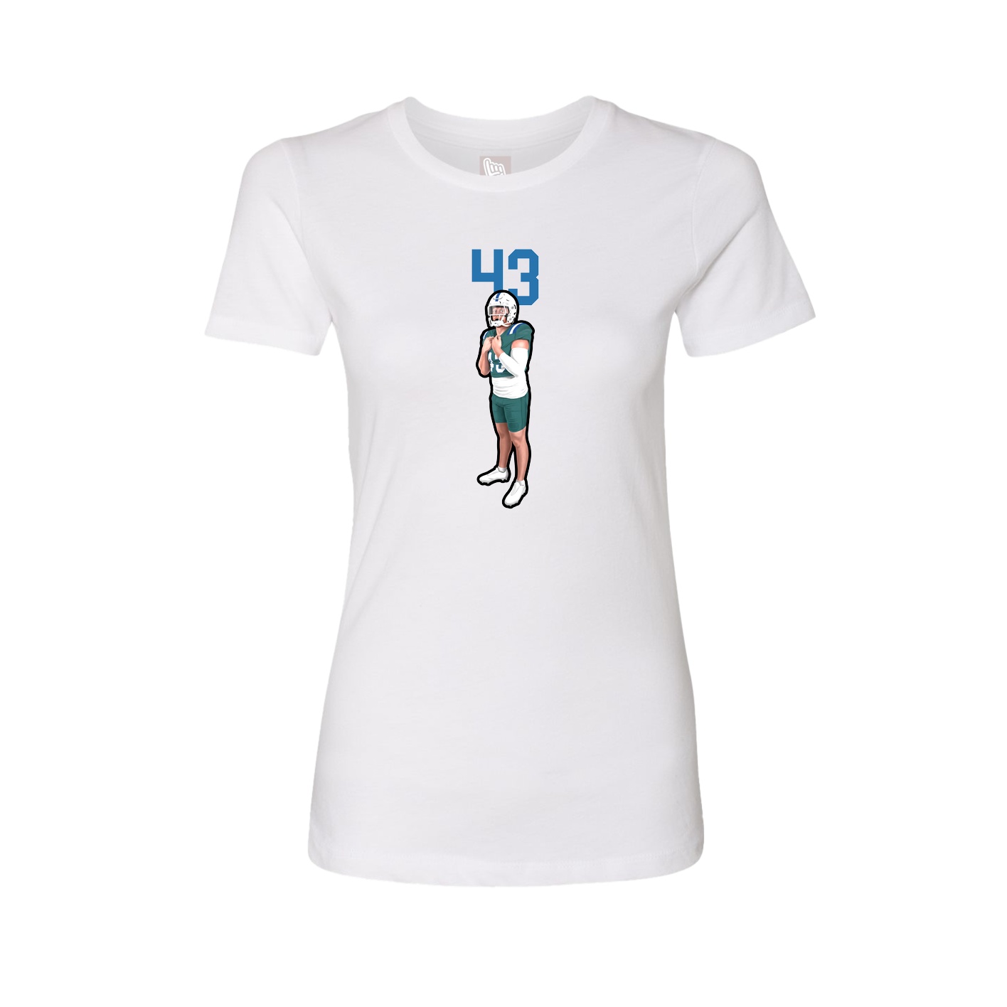 Fitted Women's Tee — Number Top in White