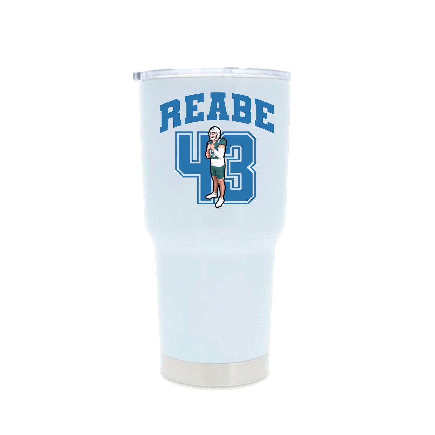 30oz Stainless Steel Tumbler — Number in White