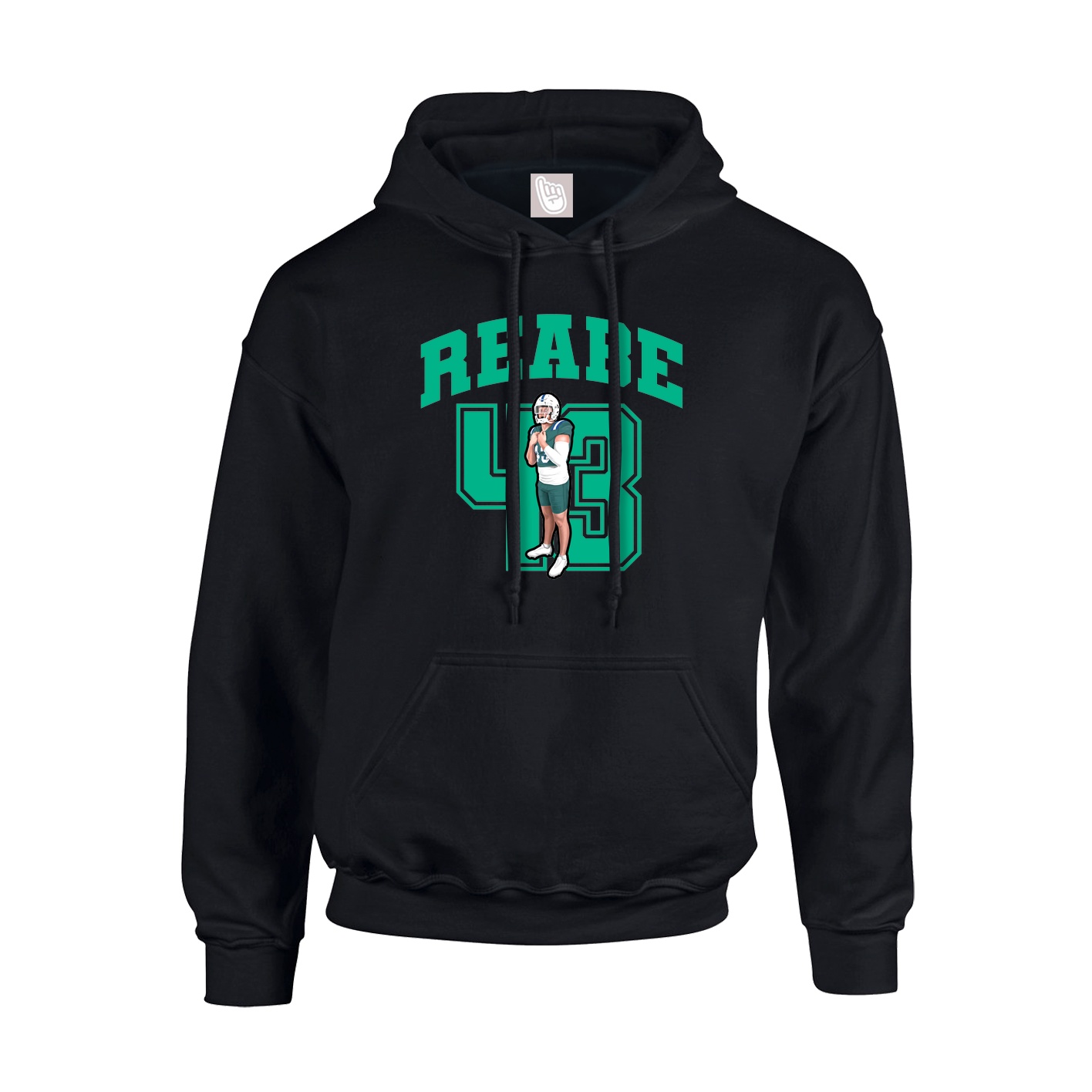 Hoodie — Number in Black
