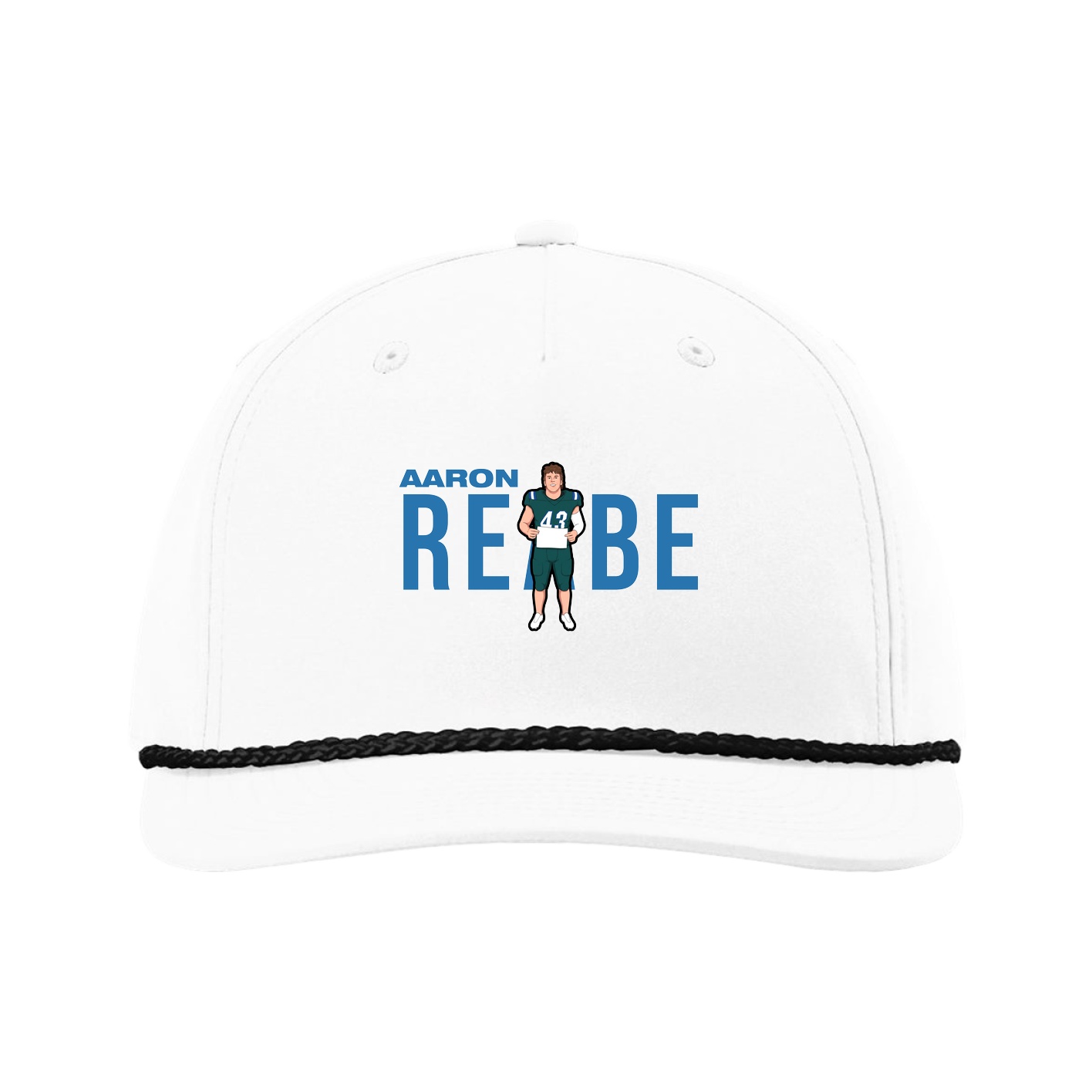 Five-Panel Classic Rope Cap — Player Name in White