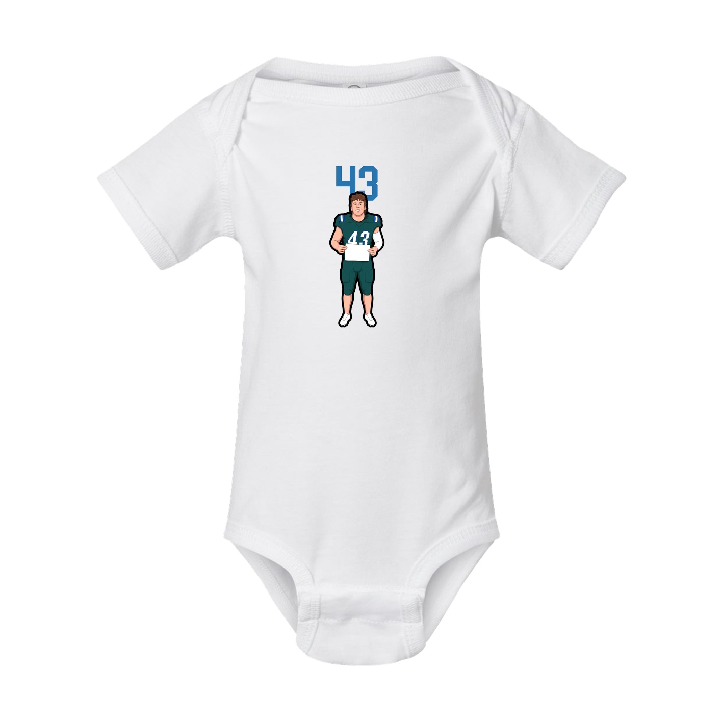 Baby Onesie — Number Top in White