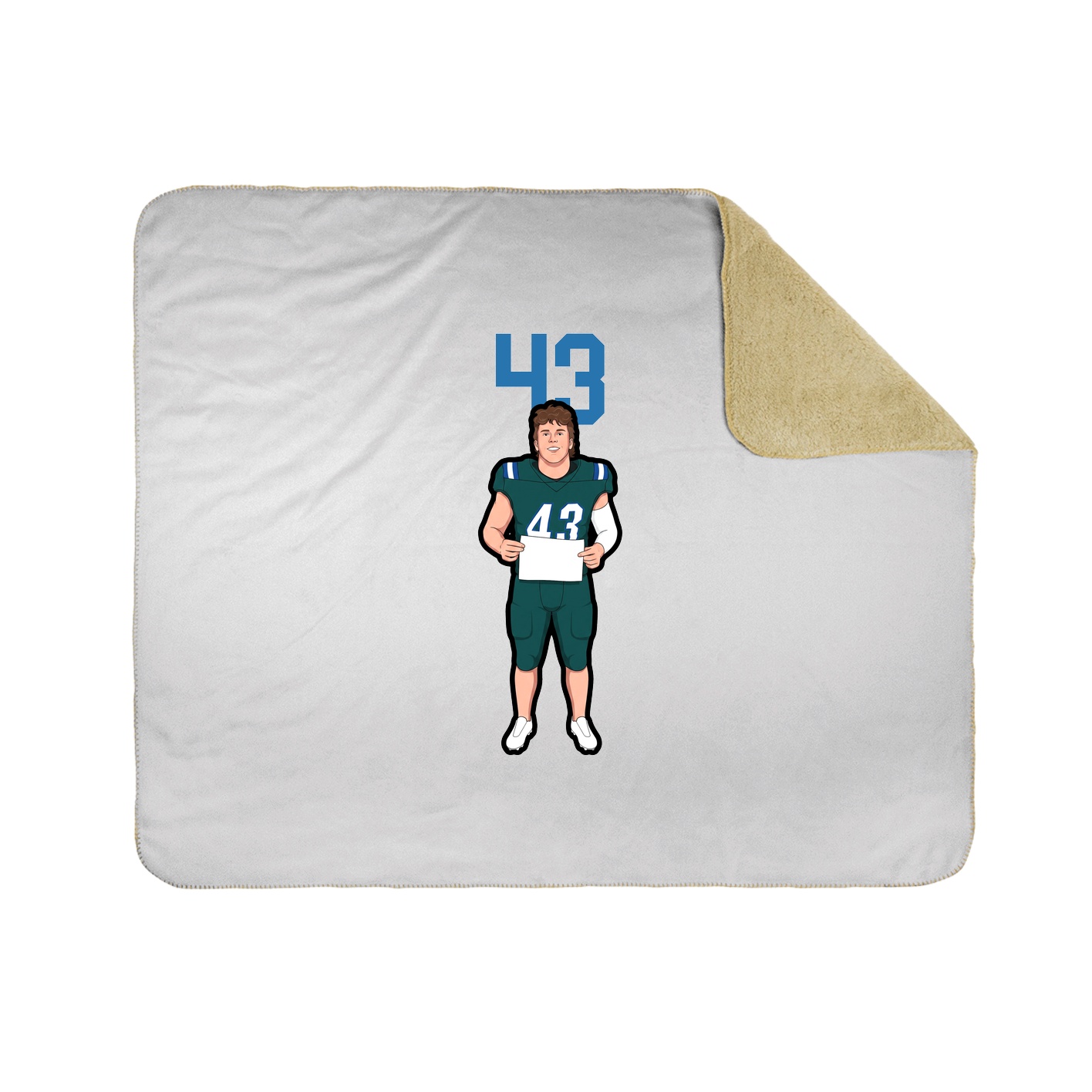 Throw Blanket — Number Top in White