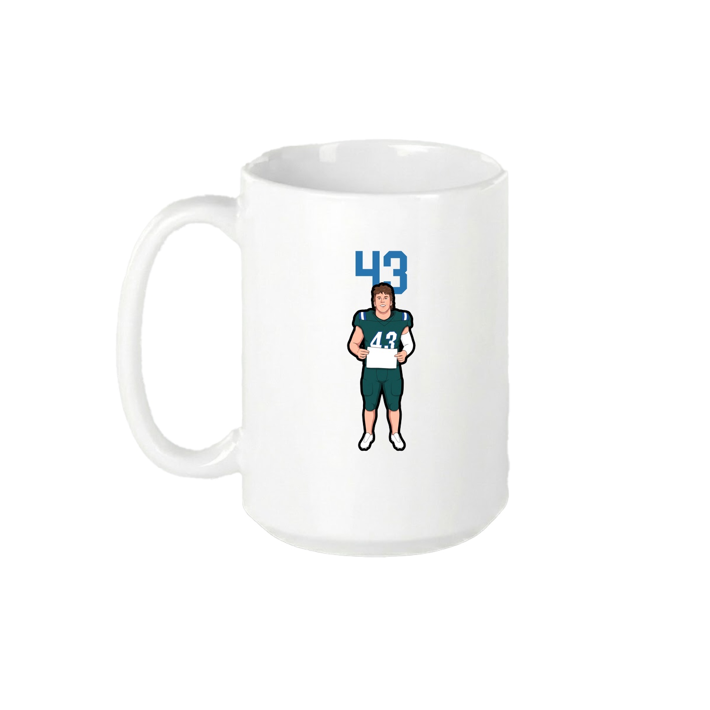 15oz Coffee Mug — Number Top in White