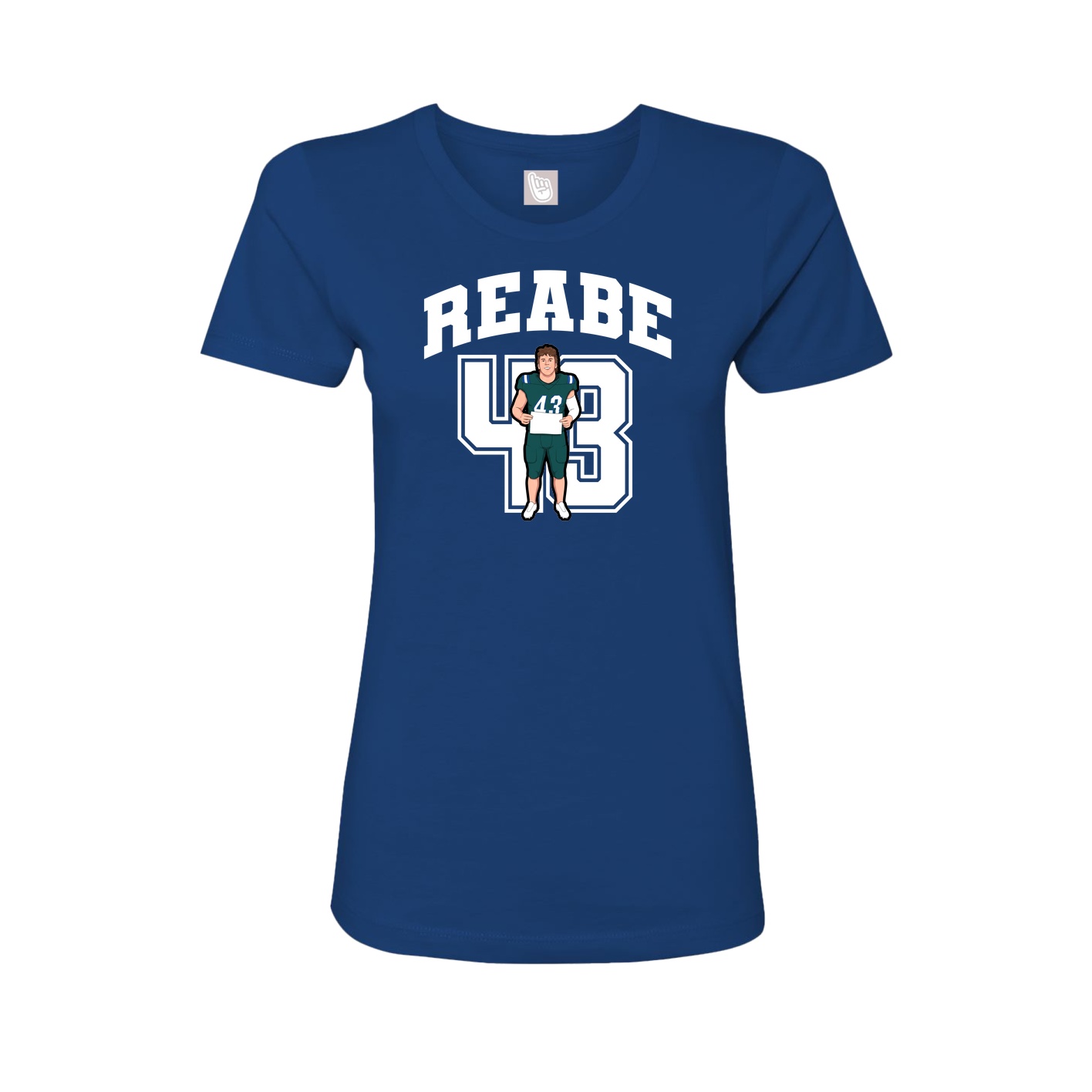 Fitted Women's Tee — Number in Royal