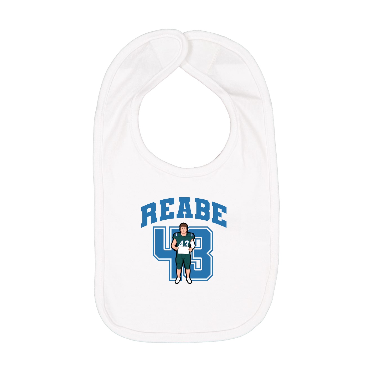 Infant Bib — Number in White