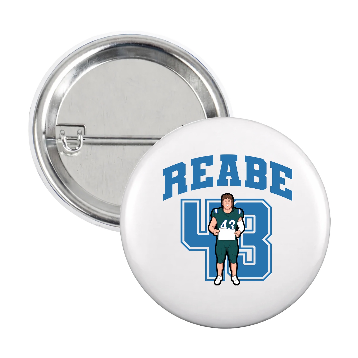 Game Day Button — Number in White