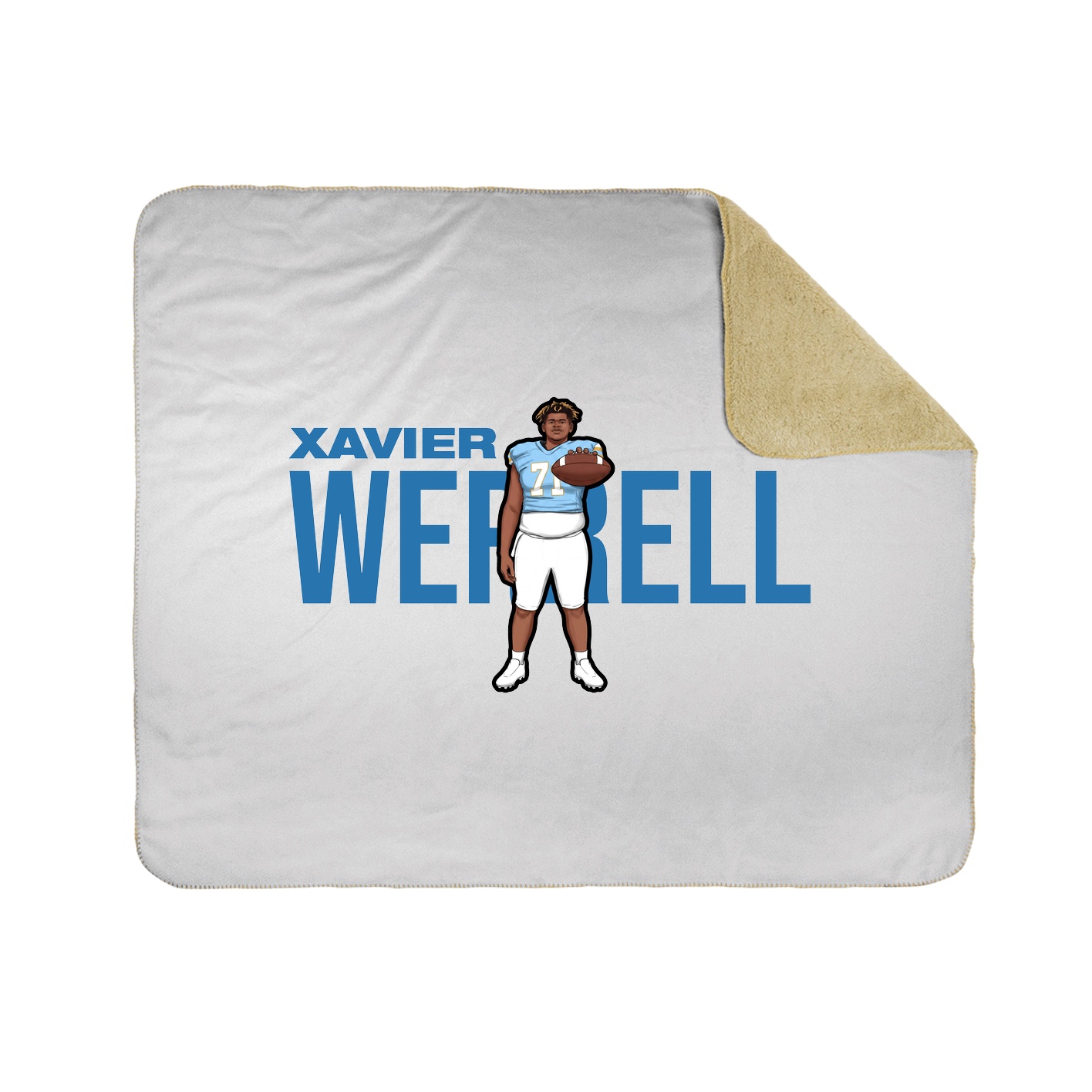 Throw Blanket — Player Name in White