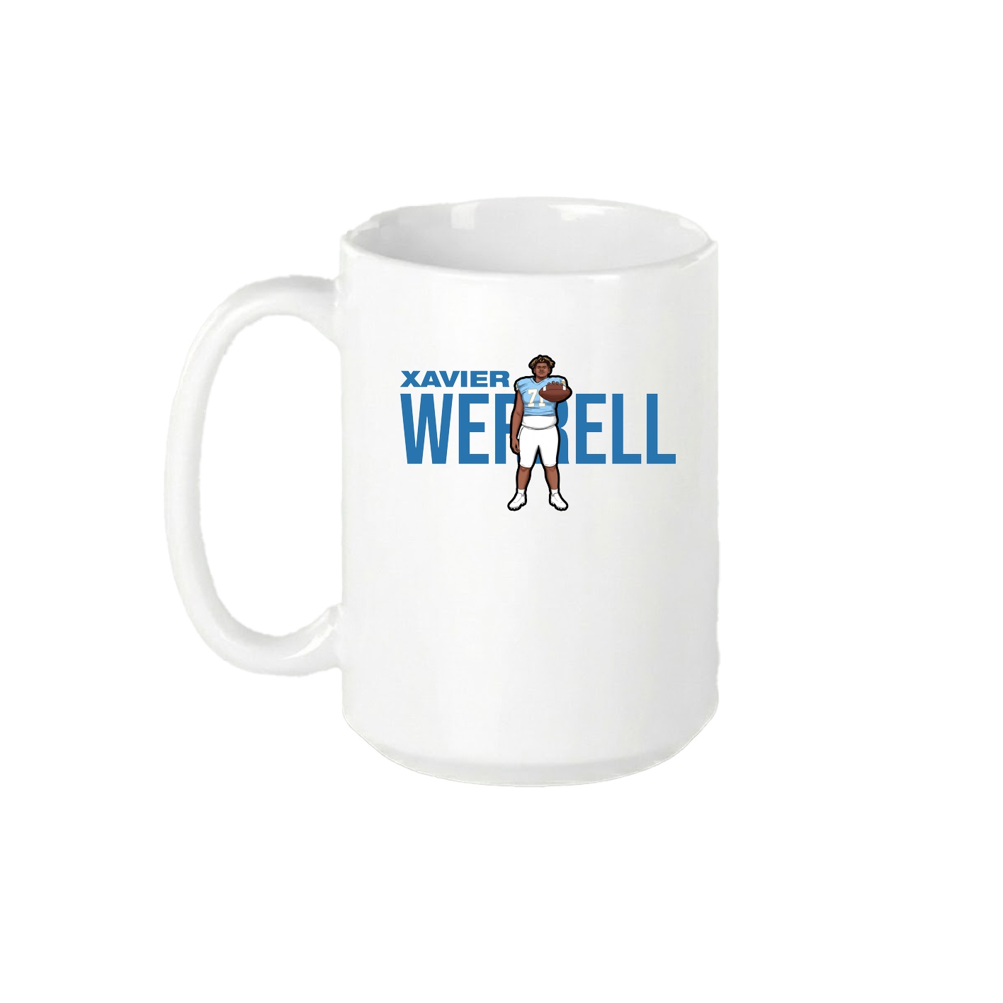 15oz Coffee Mug — Player Name in White