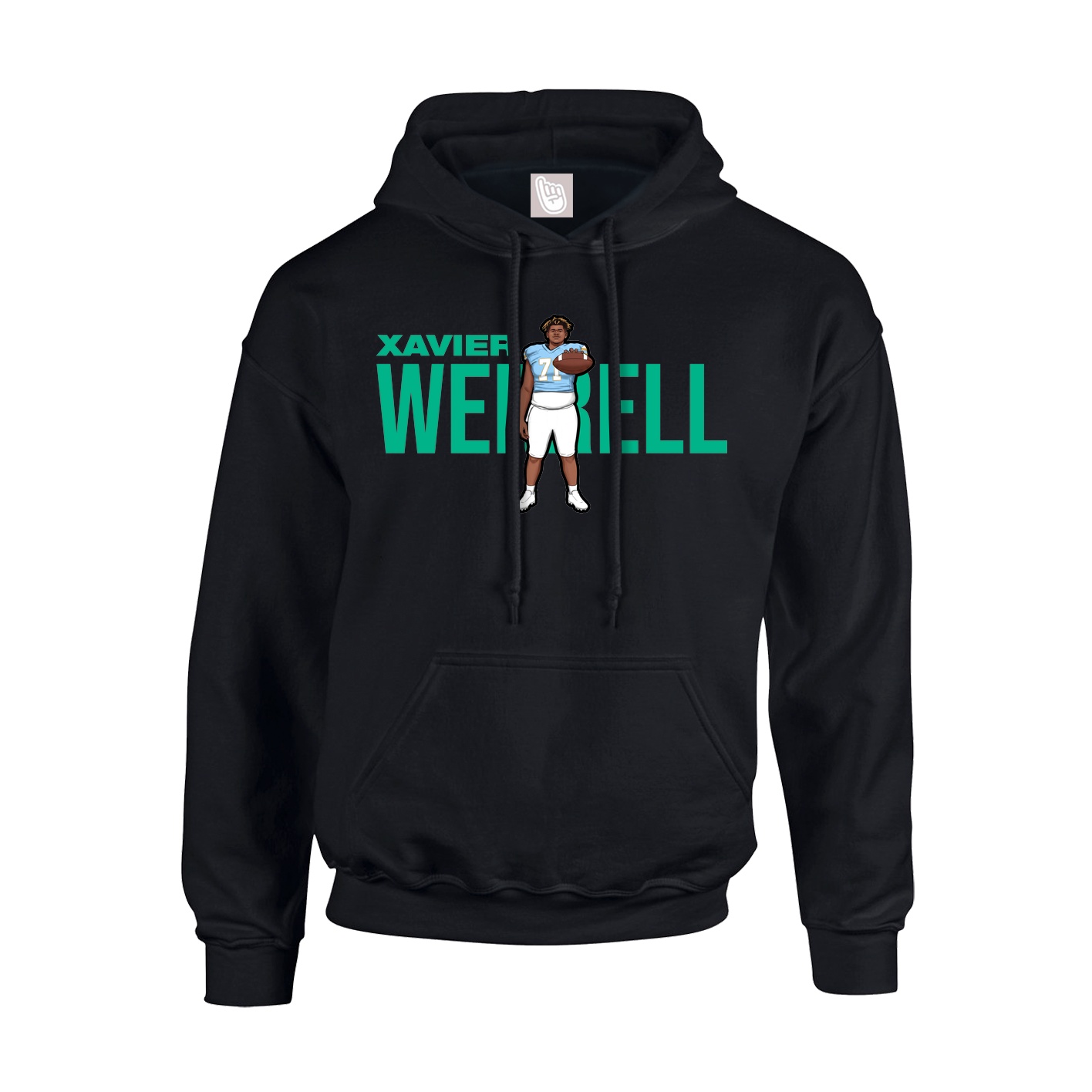 Youth Hoodie — Player Name in Black
