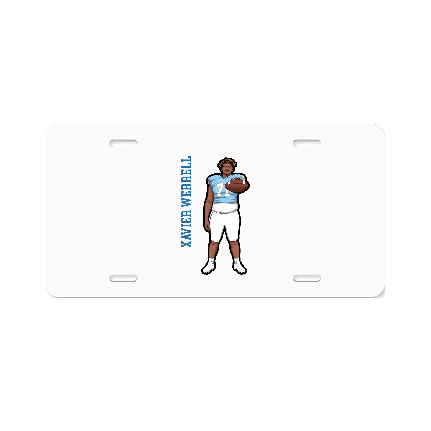 License Plate — Name Vertical in Classic
