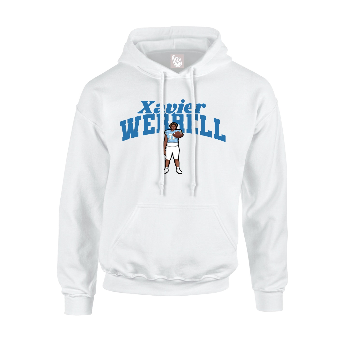Hoodie — Signature Arch in White
