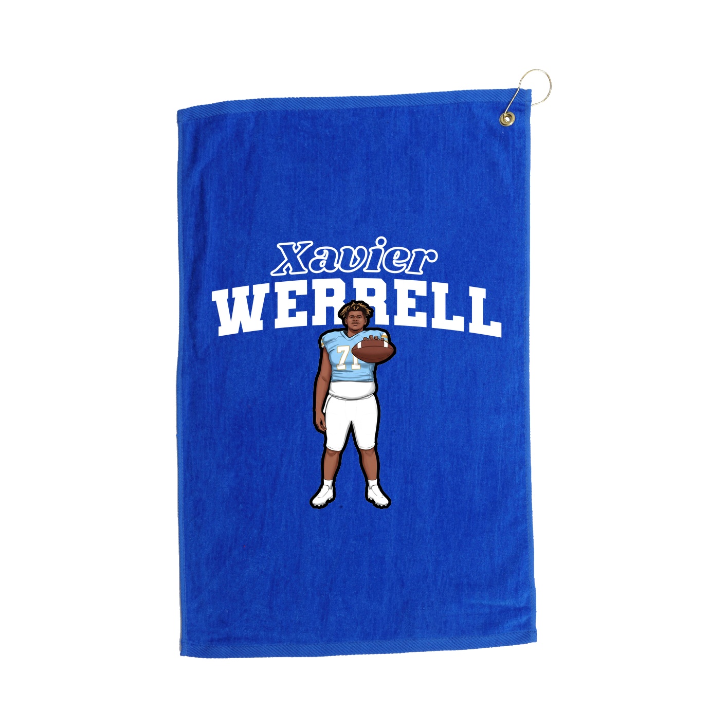 Golf Towel — Name Arch in Royal