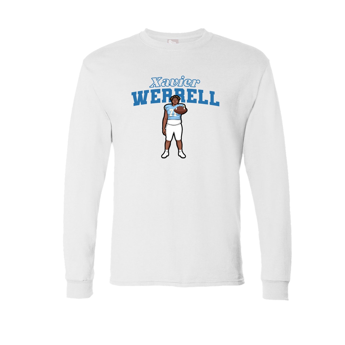 Long Sleeve Tee — Name Arch in White