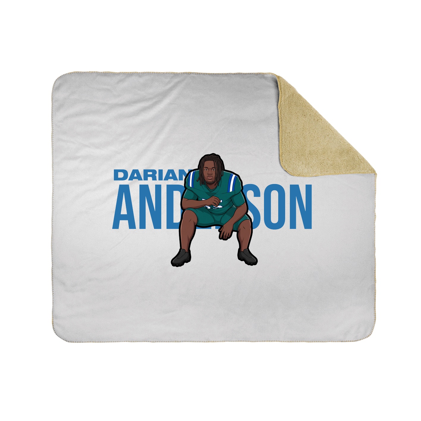 Throw Blanket — Player Name in White