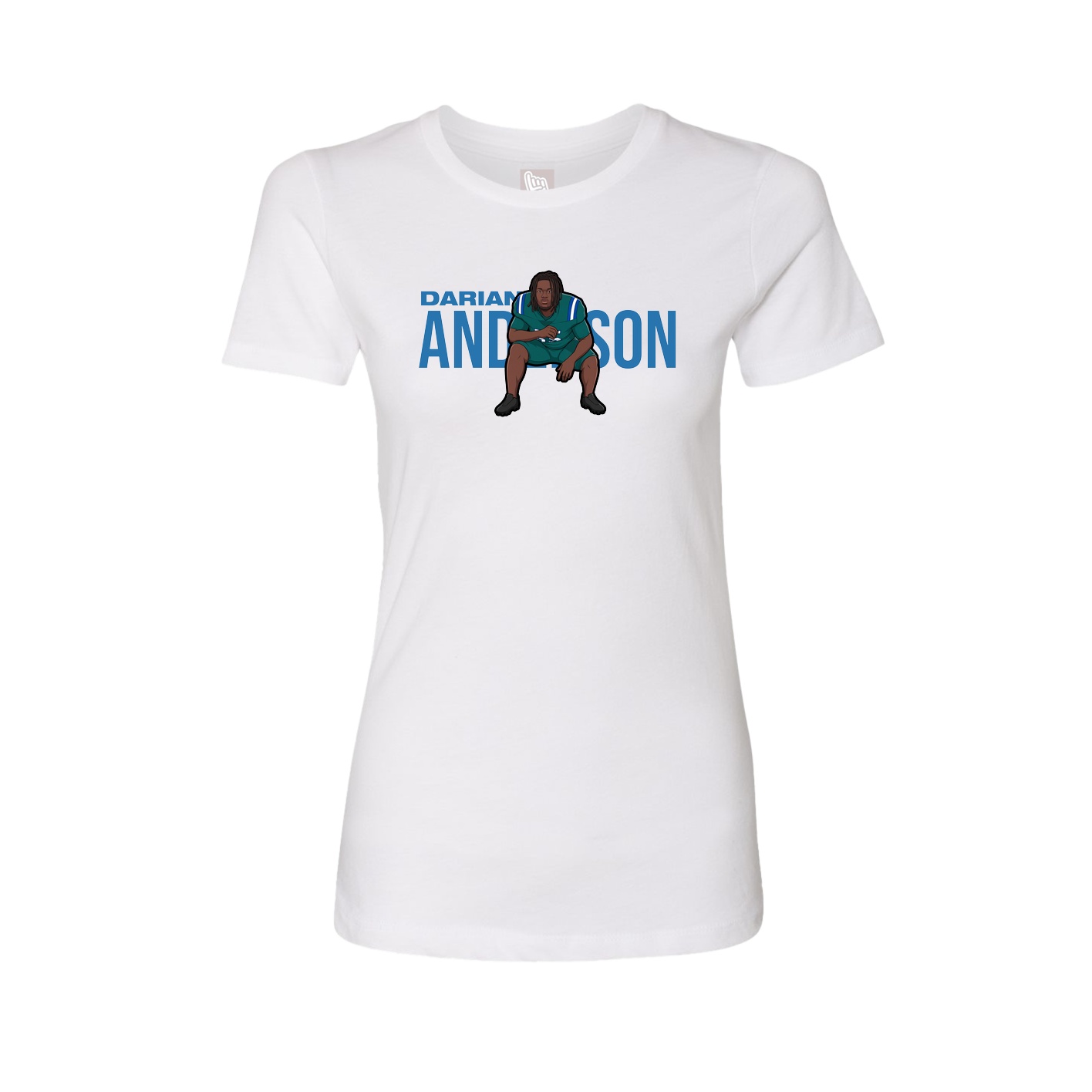 Fitted Women's Tee — Player Name in White