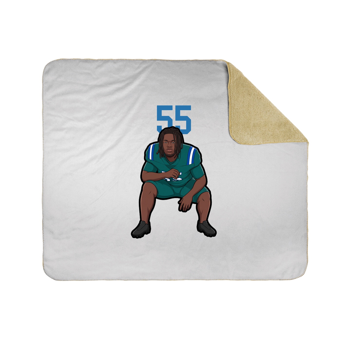 Throw Blanket — Number Top in White