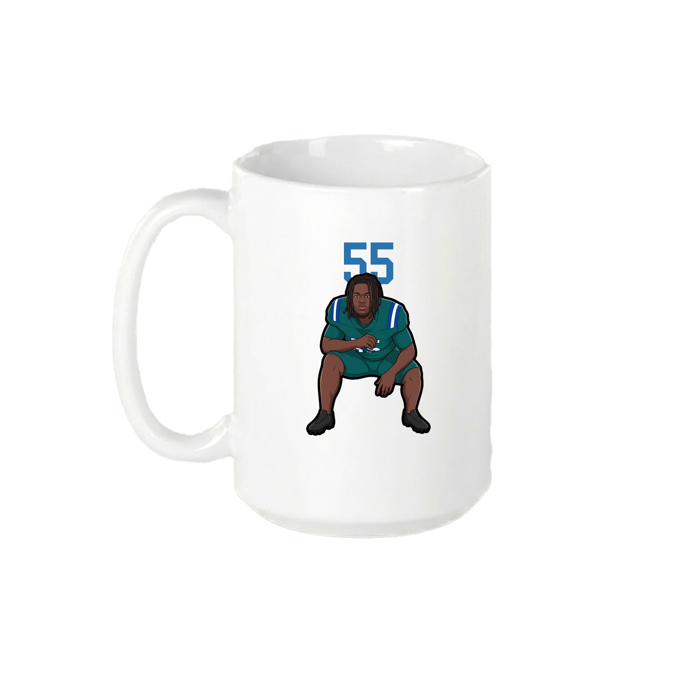 15oz Coffee Mug — Number Top in White