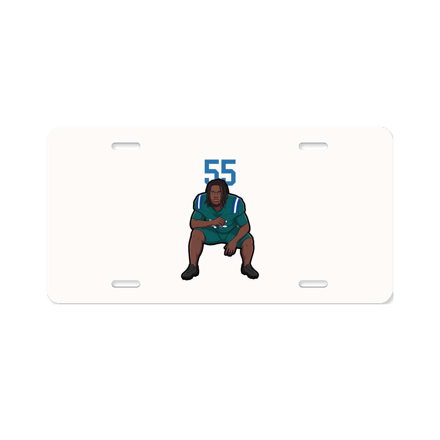 License Plate — Number Top in Classic