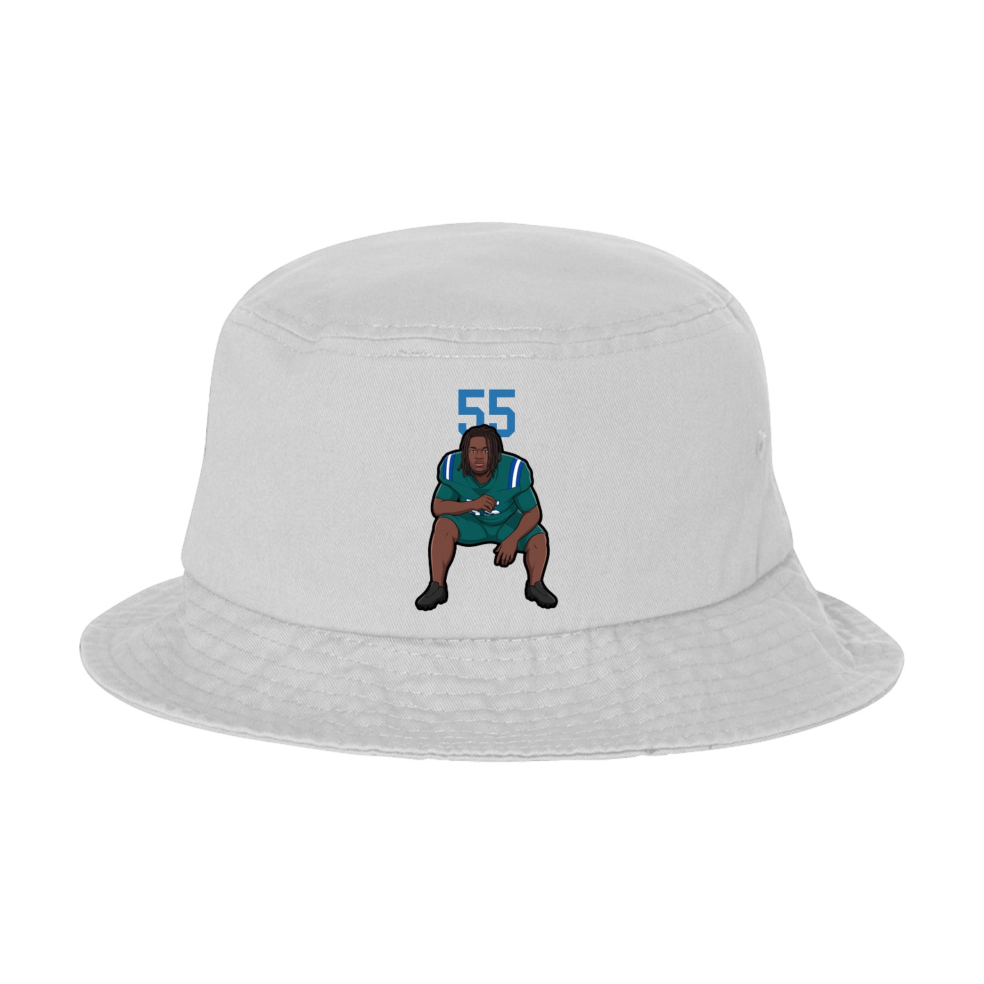 Bucket Cap — Number Top in White