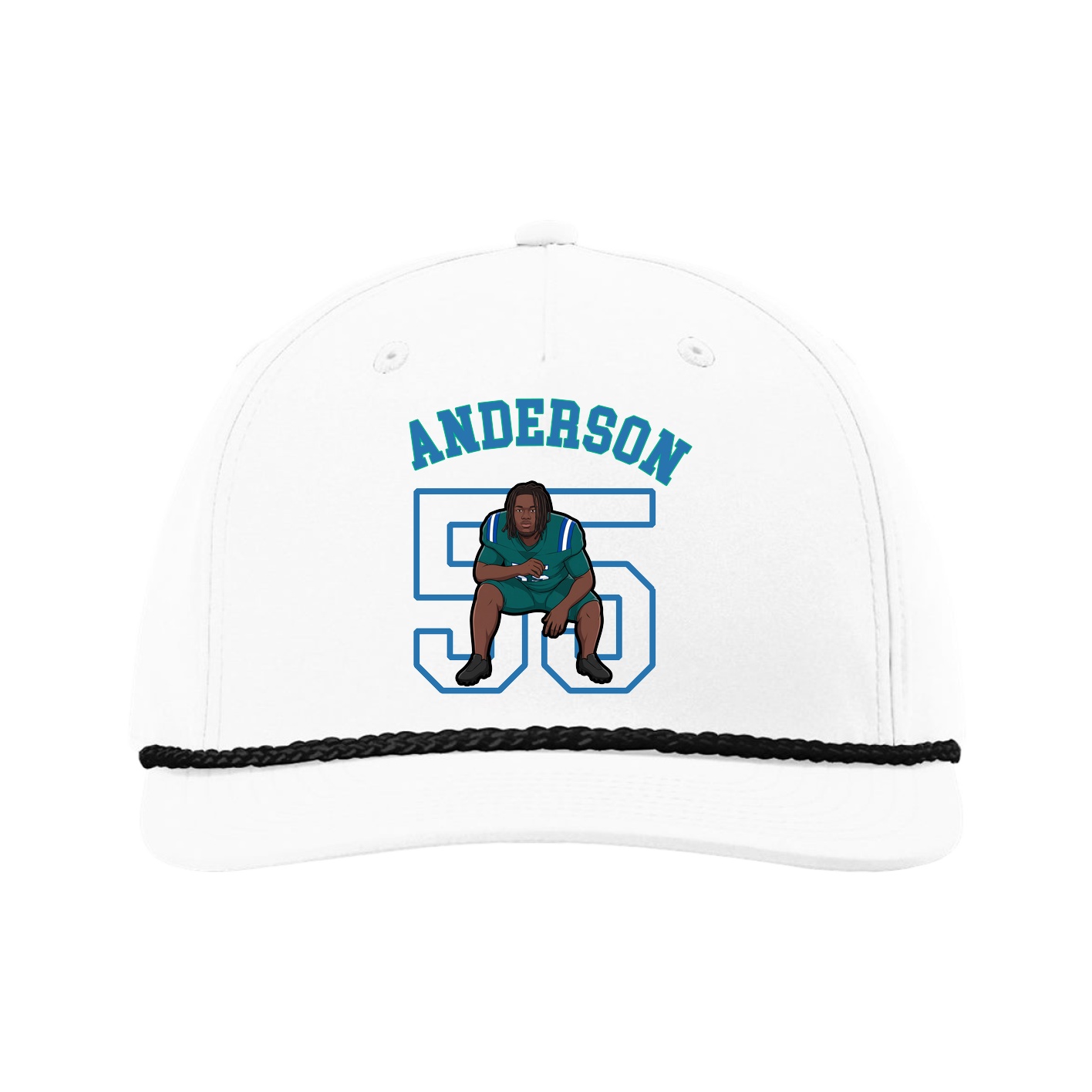 Five-Panel Classic Rope Cap — Shirsey Arch in White