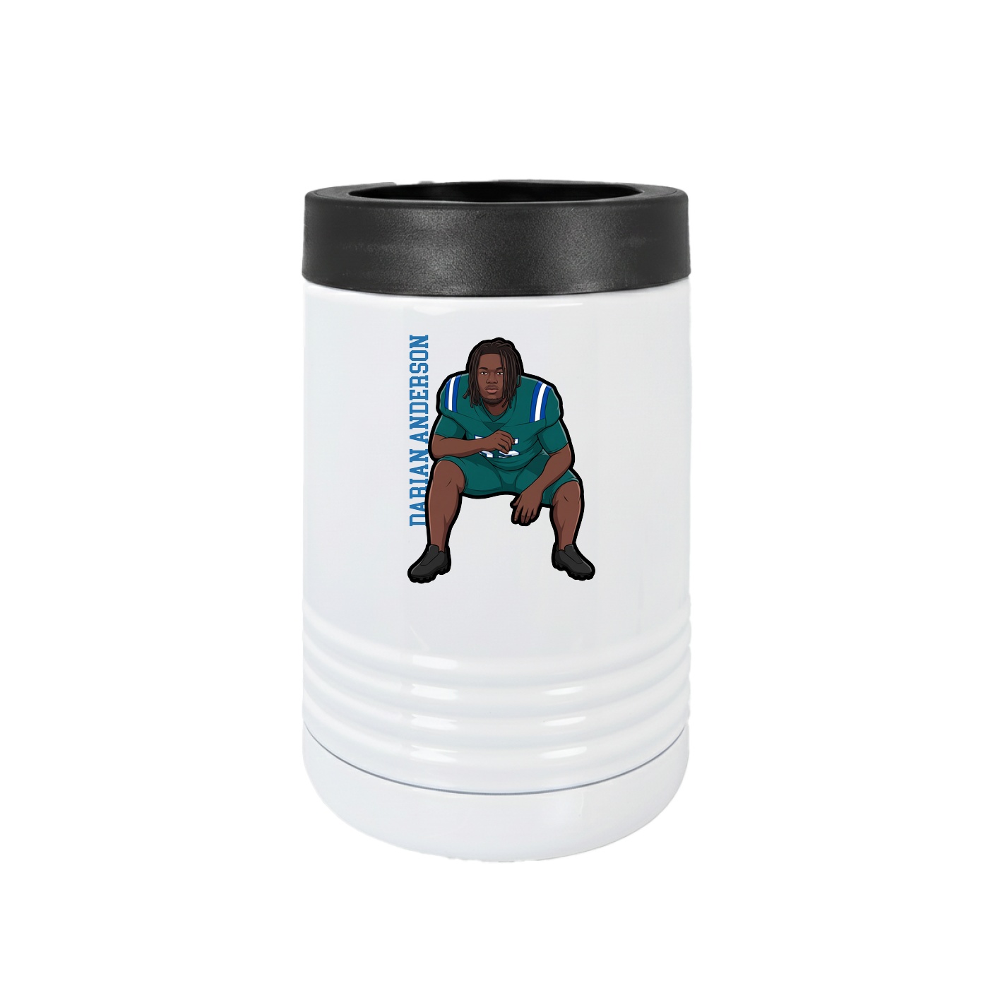 Beverage Holder — Name Vertical in White