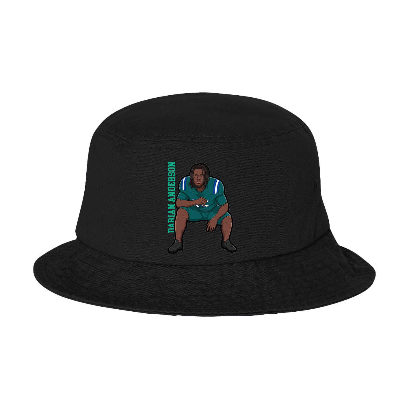 Bucket Cap — Name Vertical in Black