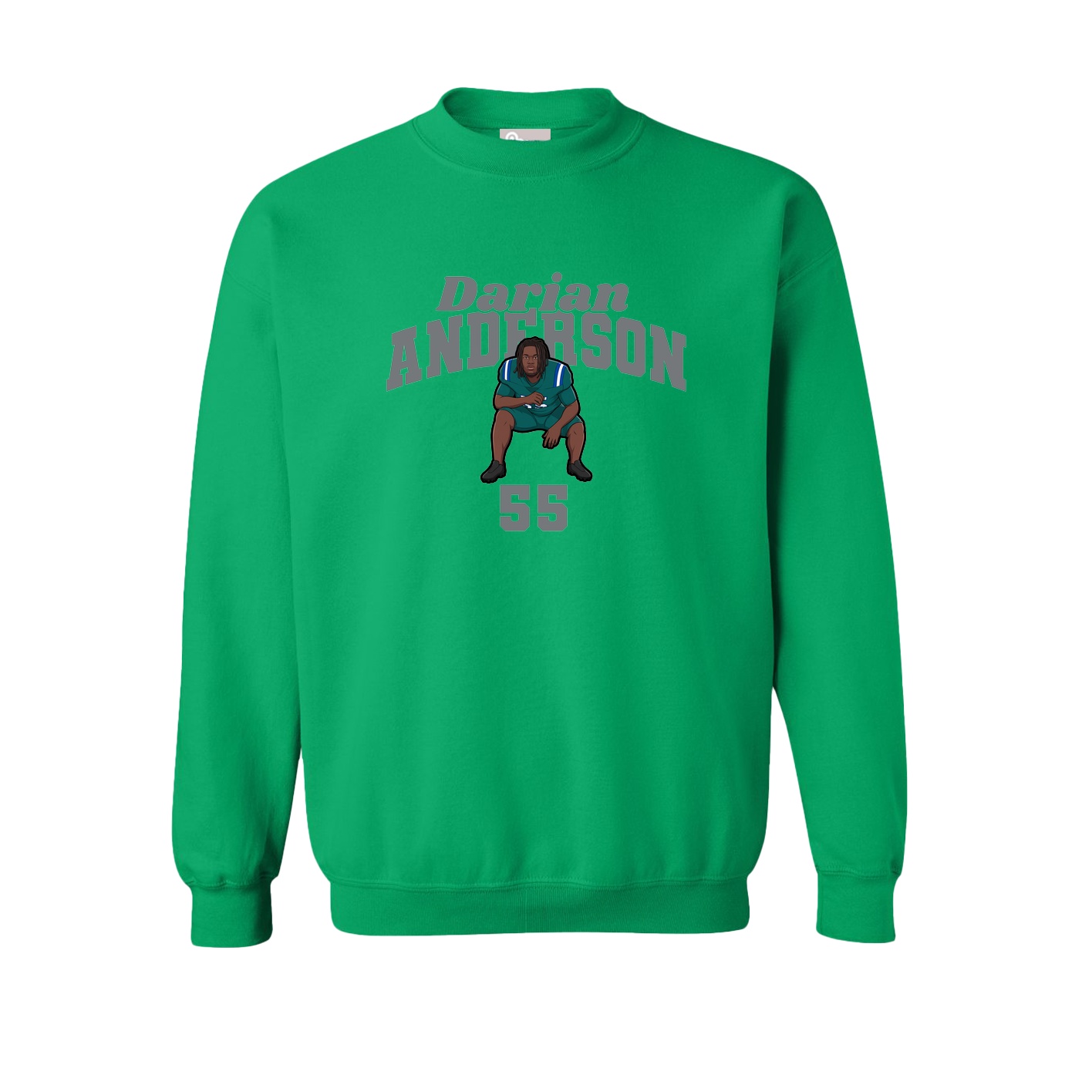 Fleece Crew — Signature Arch in Green
