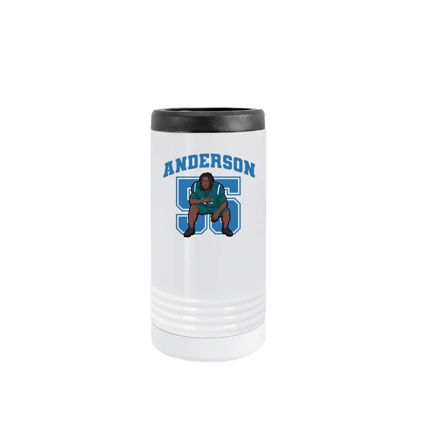 Slim Beverage Holder — Number in White