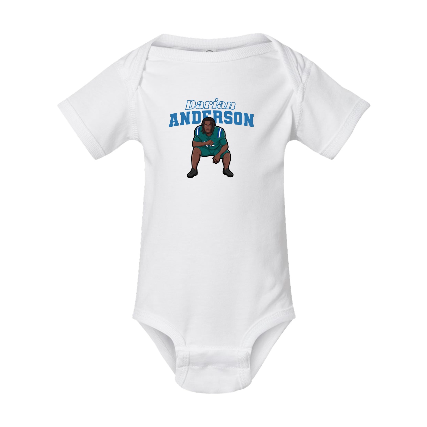 Baby Onesie — Name Arch in White