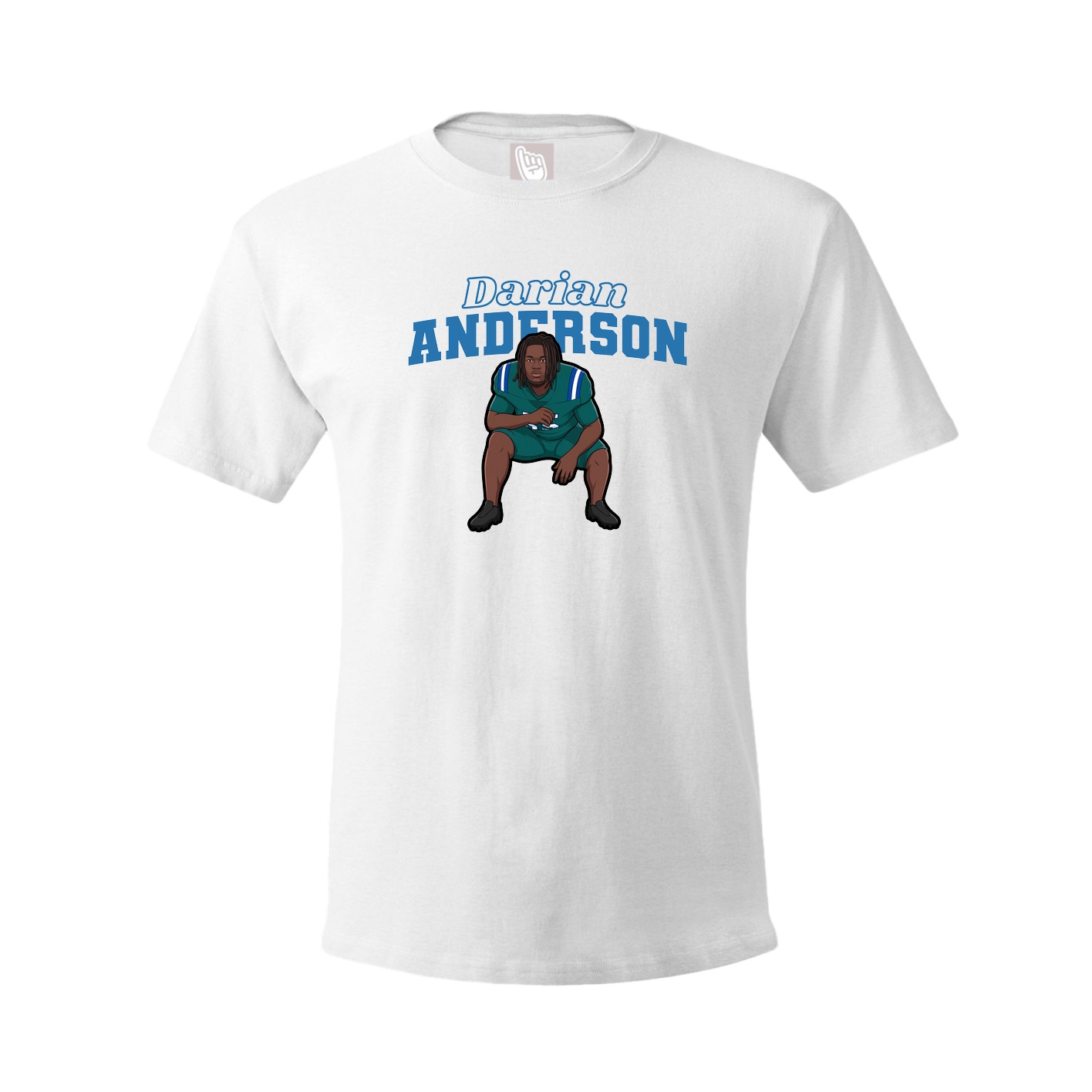 Youth Tee — Name Arch in White