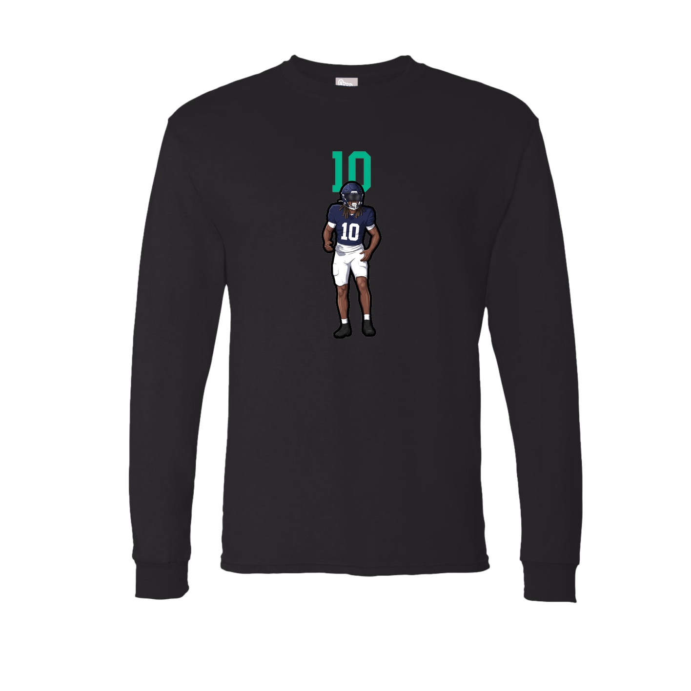 Long Sleeve Tee — Number Top in Black