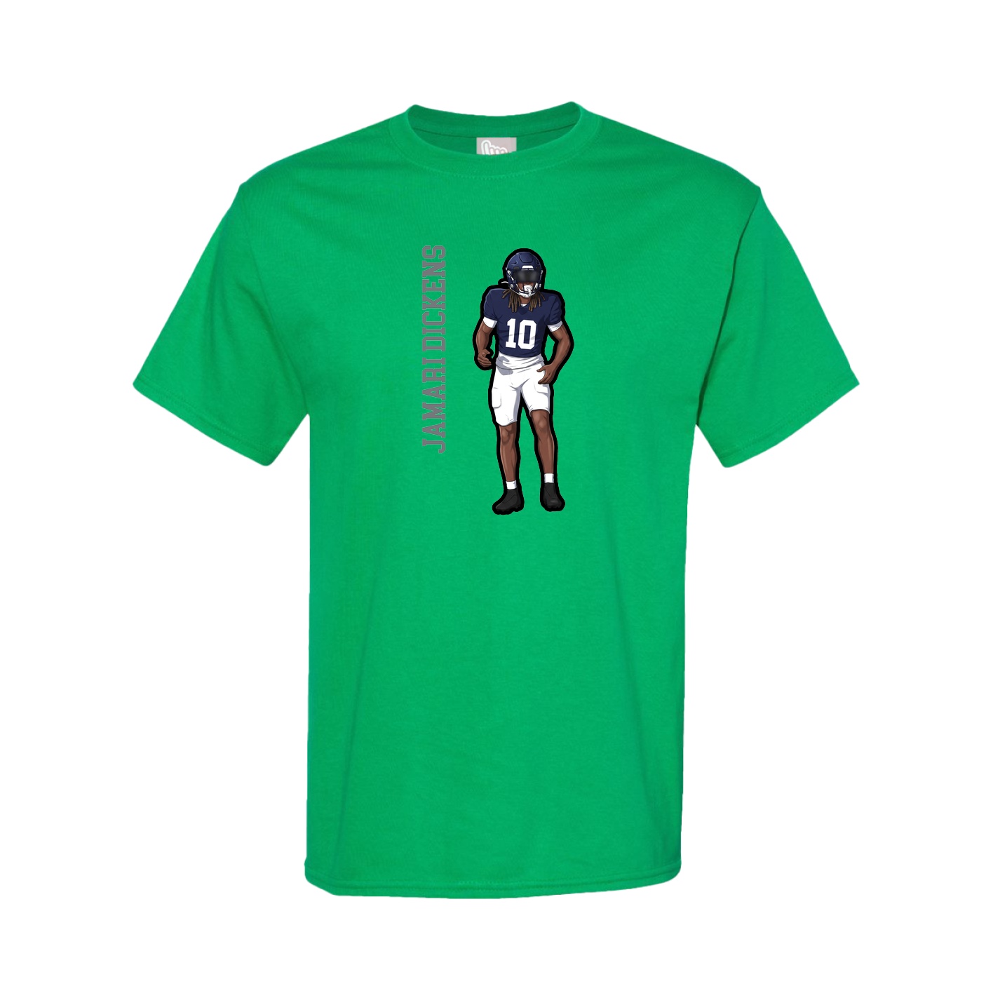 Tee — Name Vertical in Green