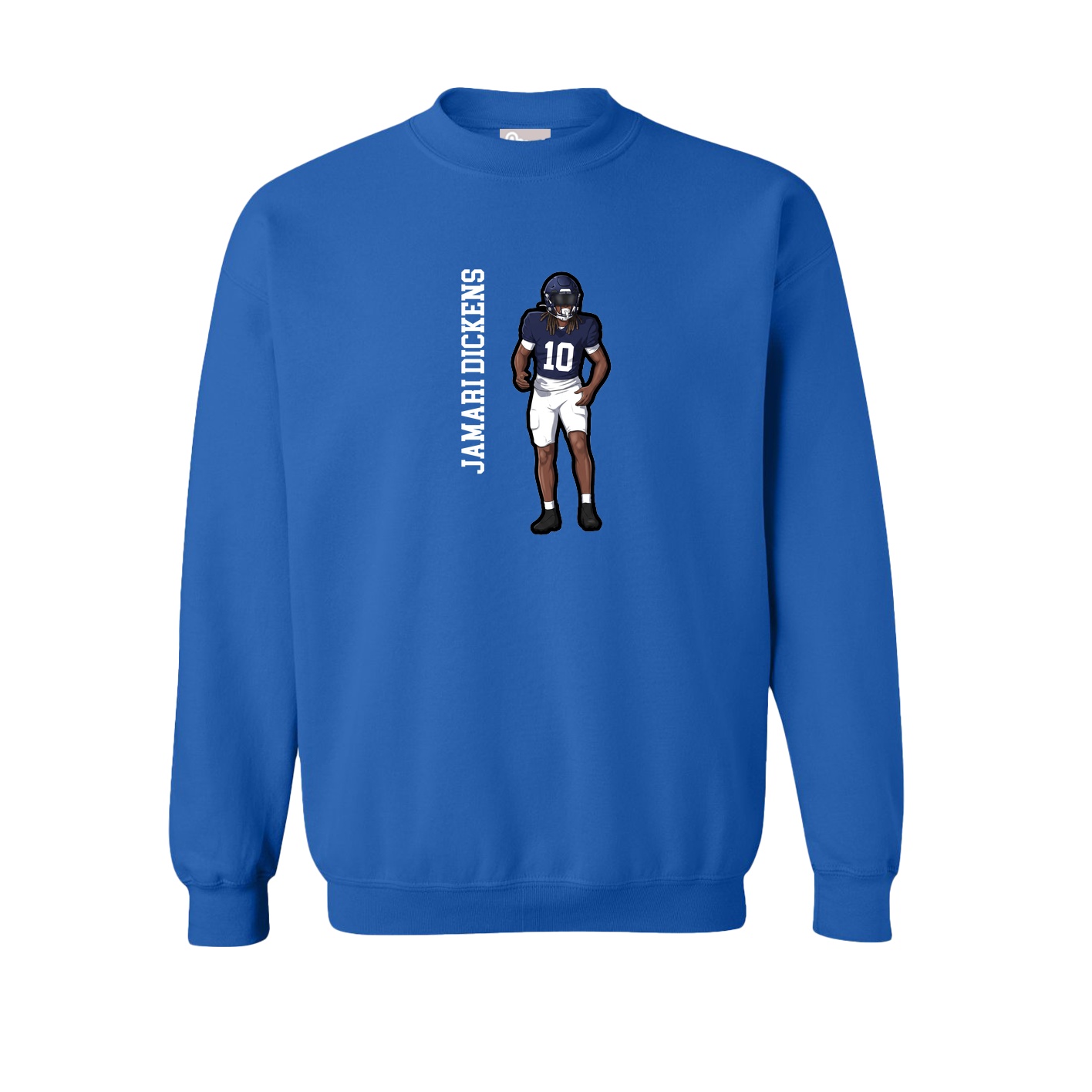 Fleece Crew — Name Vertical in Royal