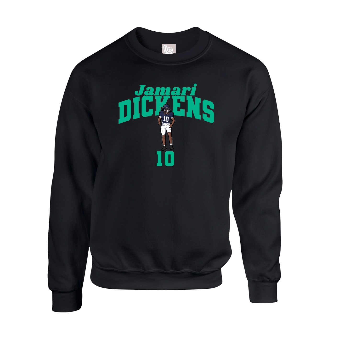 Fleece Crew — Signature Arch in Black