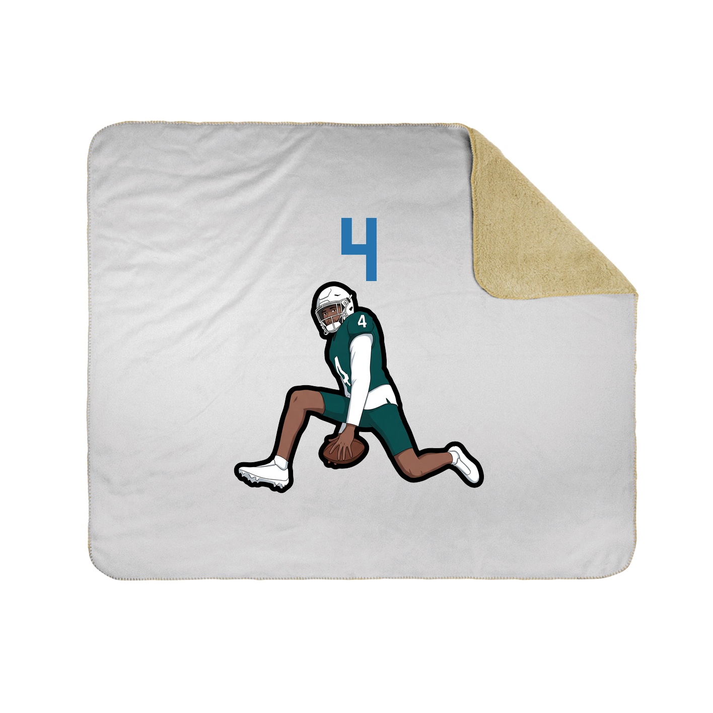 Throw Blanket — Number Top in White