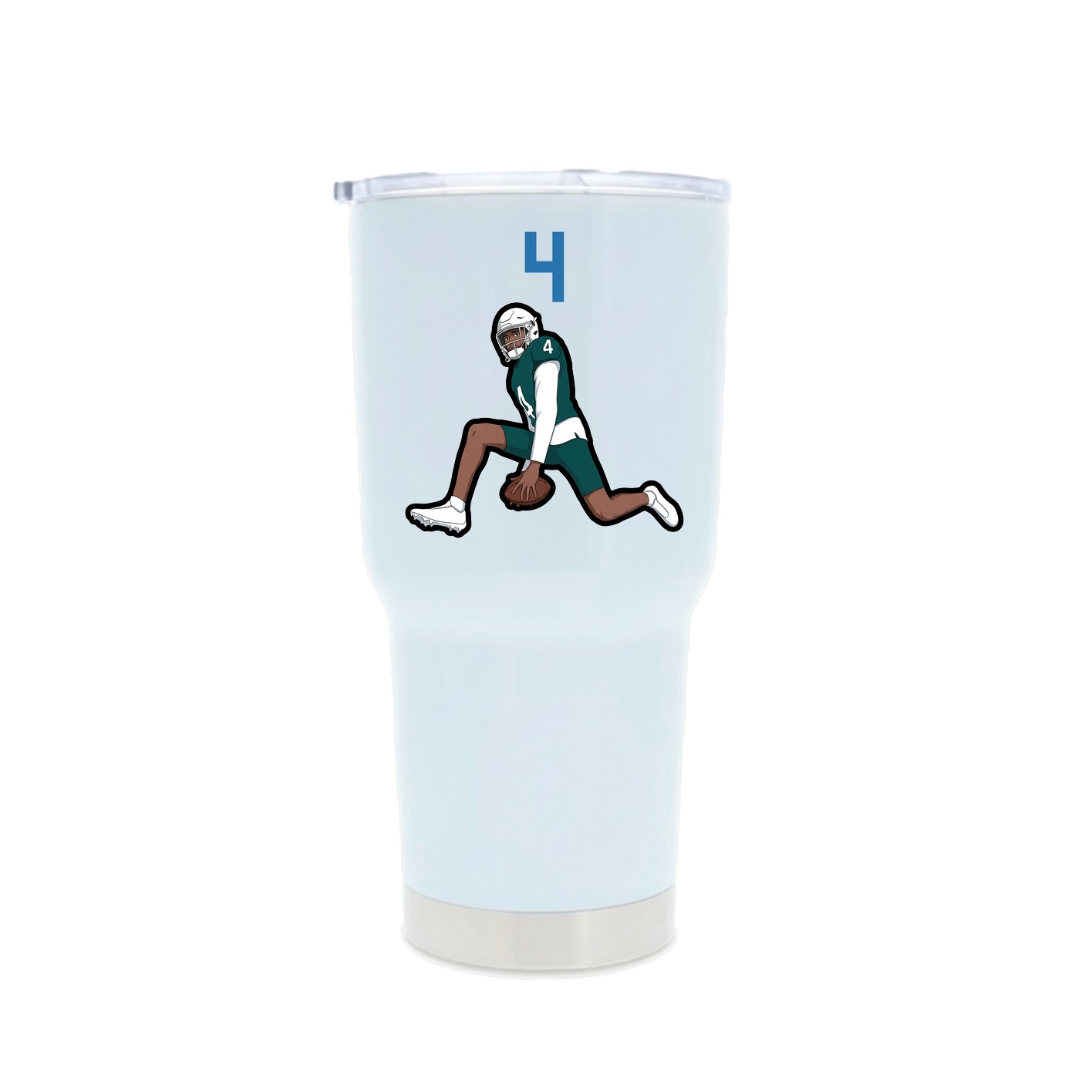 30oz Stainless Steel Tumbler — Number Top in White
