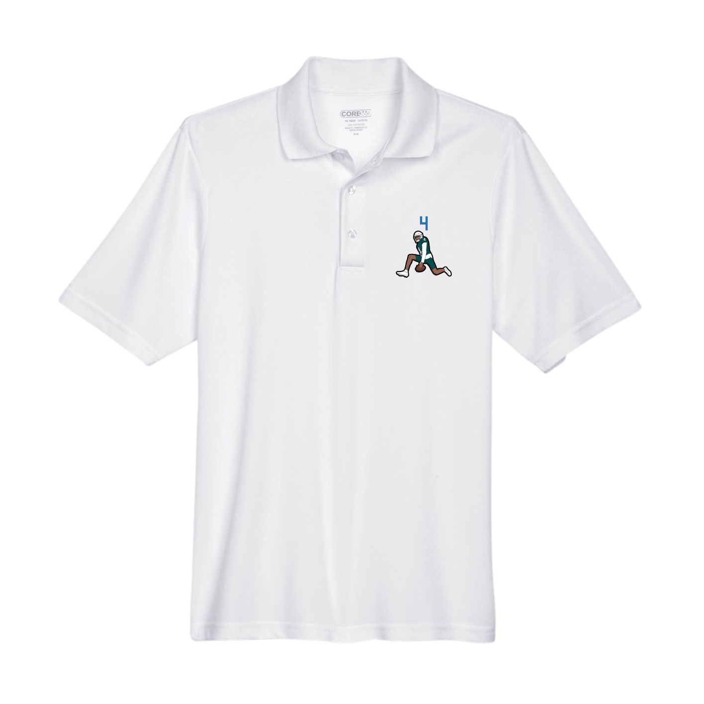 Performance Polo — Number Top in White