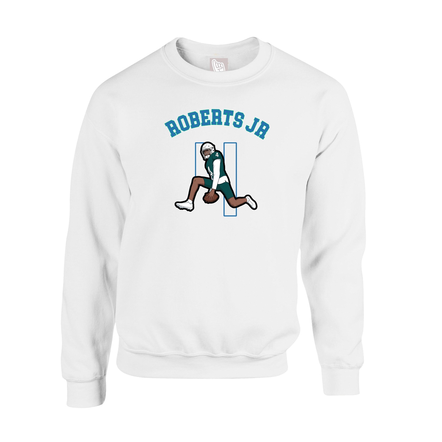 Fleece Crew — Shirsey Arch in White