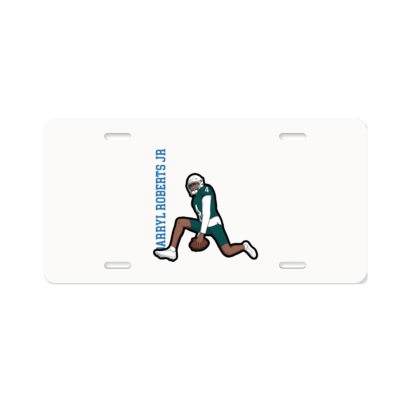 License Plate — Name Vertical in Classic