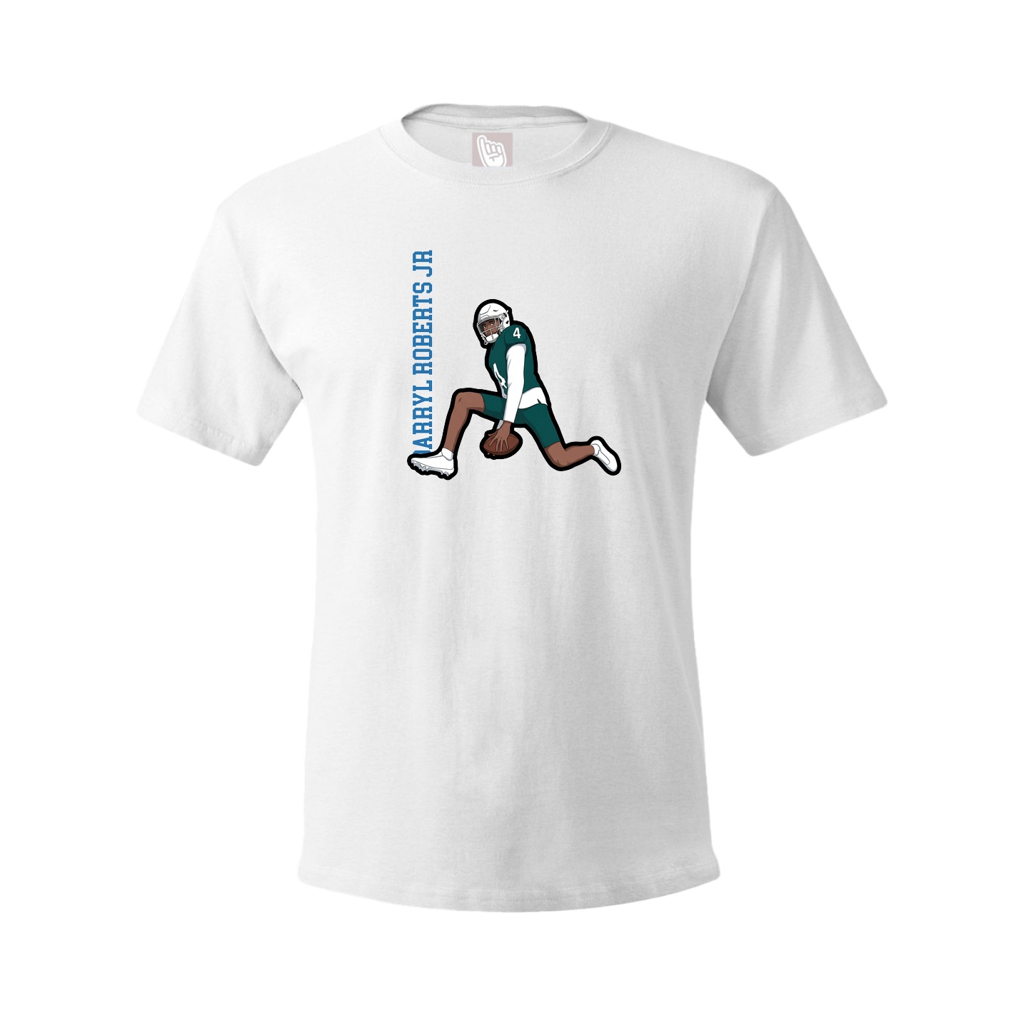 Youth Tee — Name Vertical in White