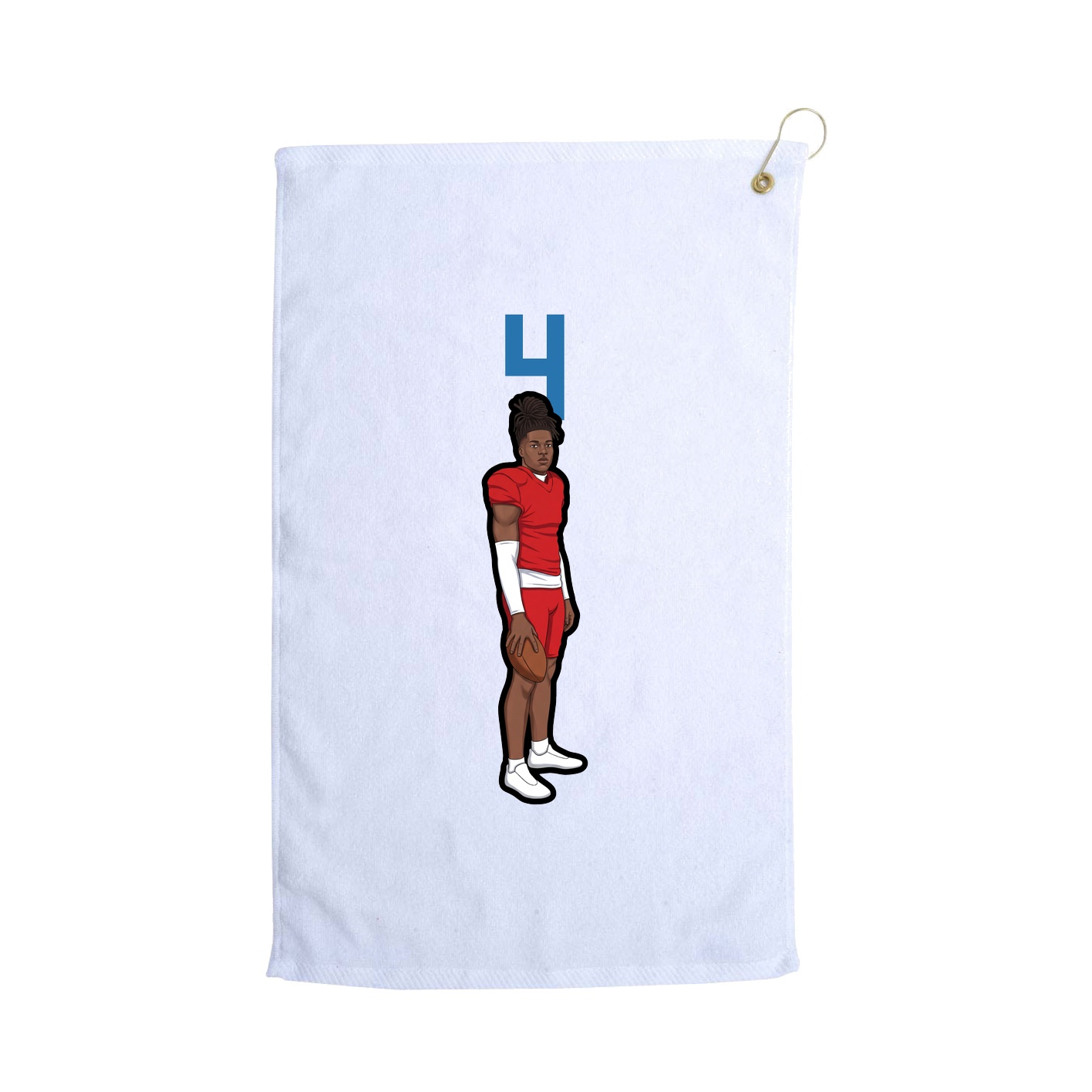 Golf Towel — Number Top in White