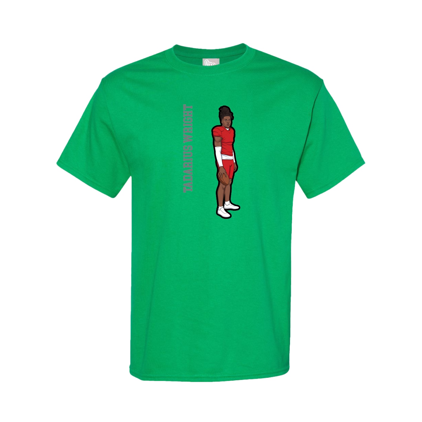 Tee — Name Vertical in Green