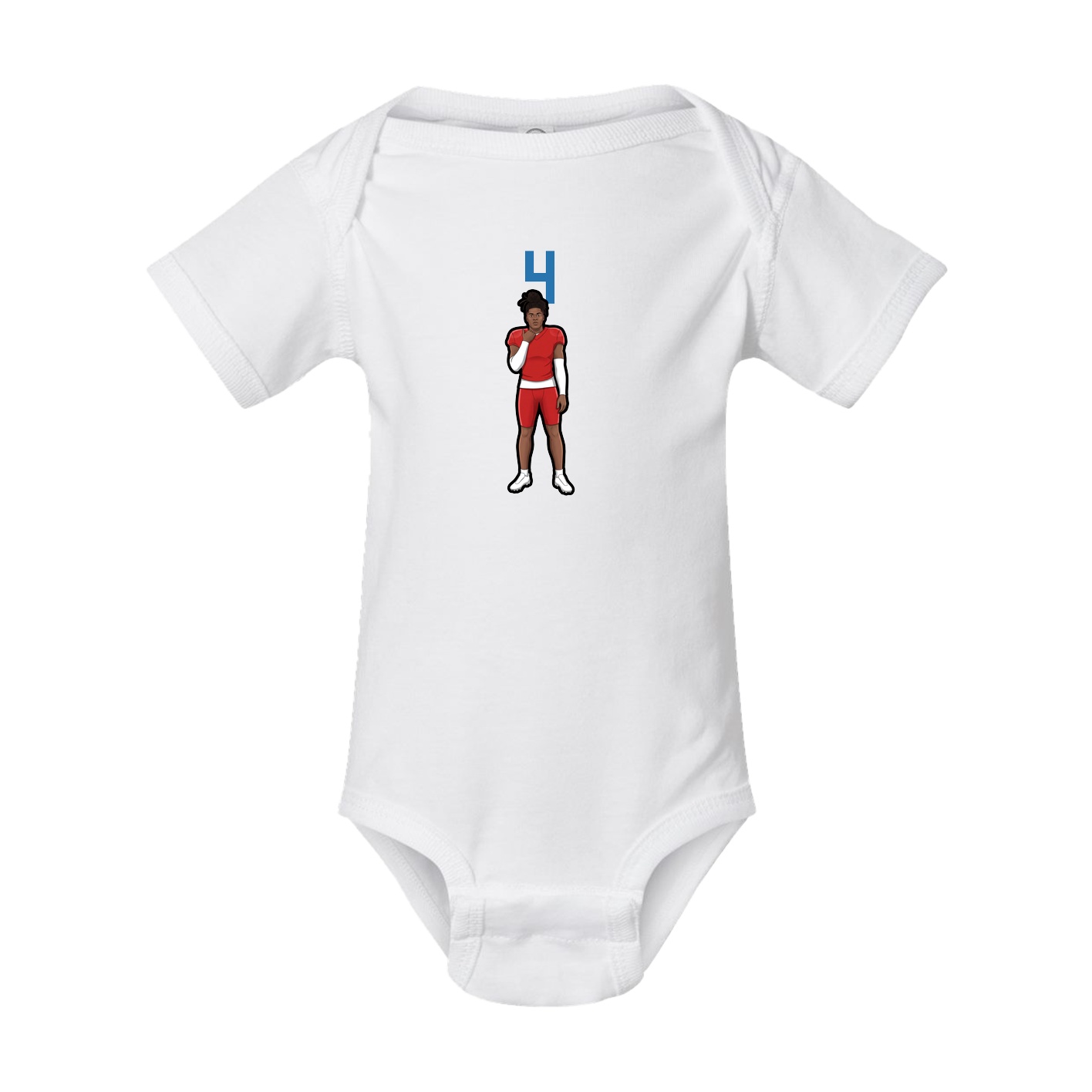 Baby Onesie — Number Top in White