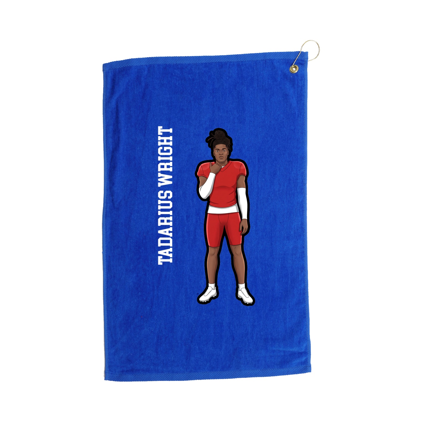 Golf Towel — Name Vertical in Royal