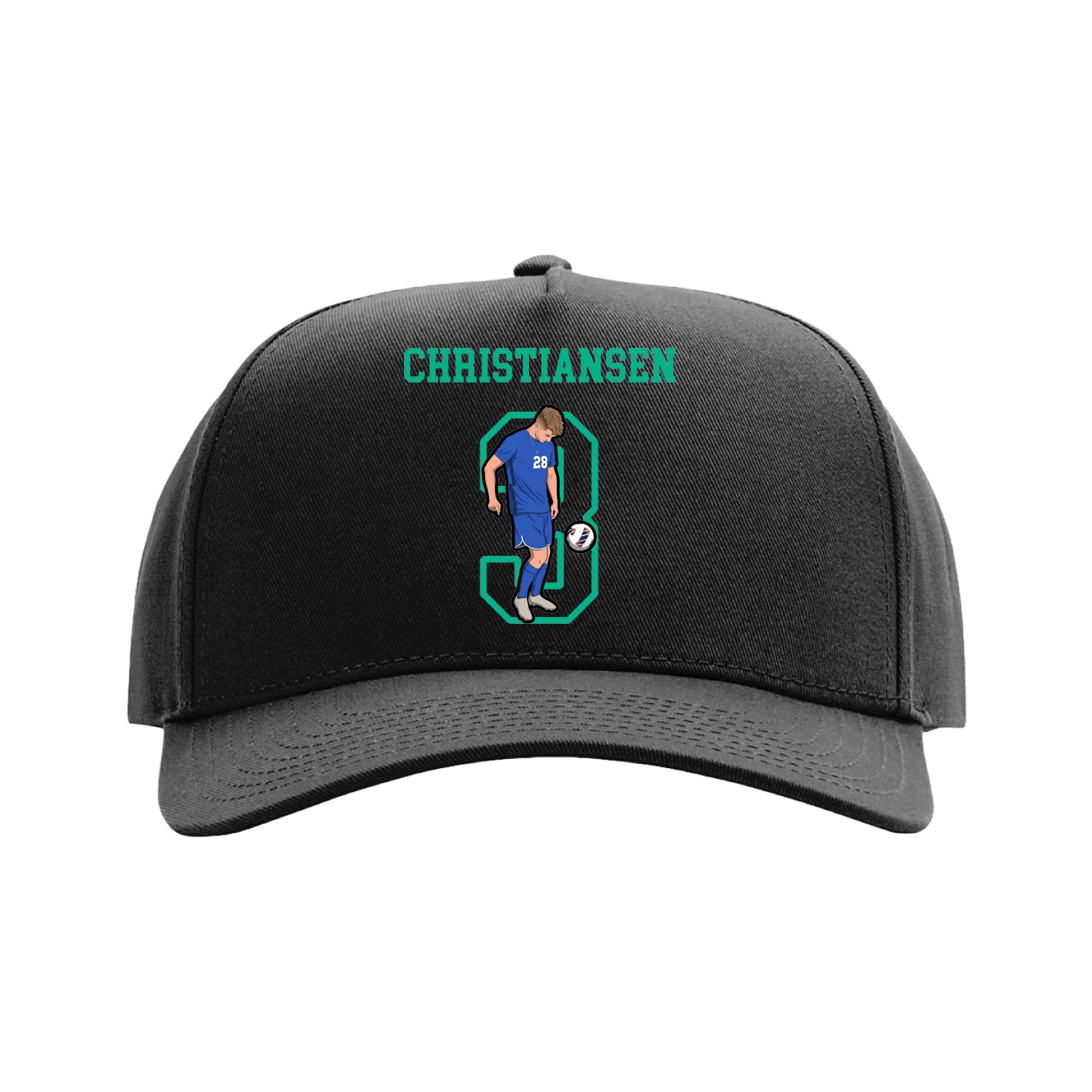 Full Fabric Five-Panel Champ Cap — Shirsey in Black