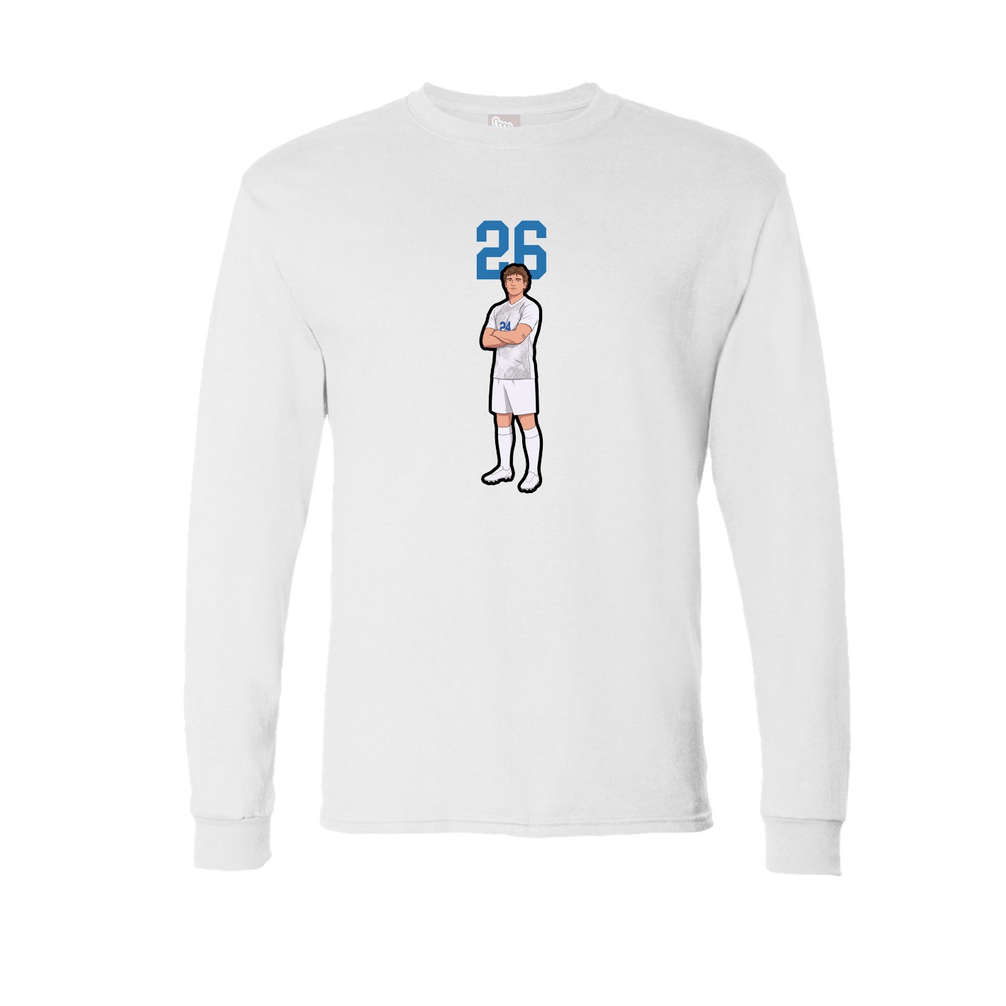 Long Sleeve Tee — Number Top in White