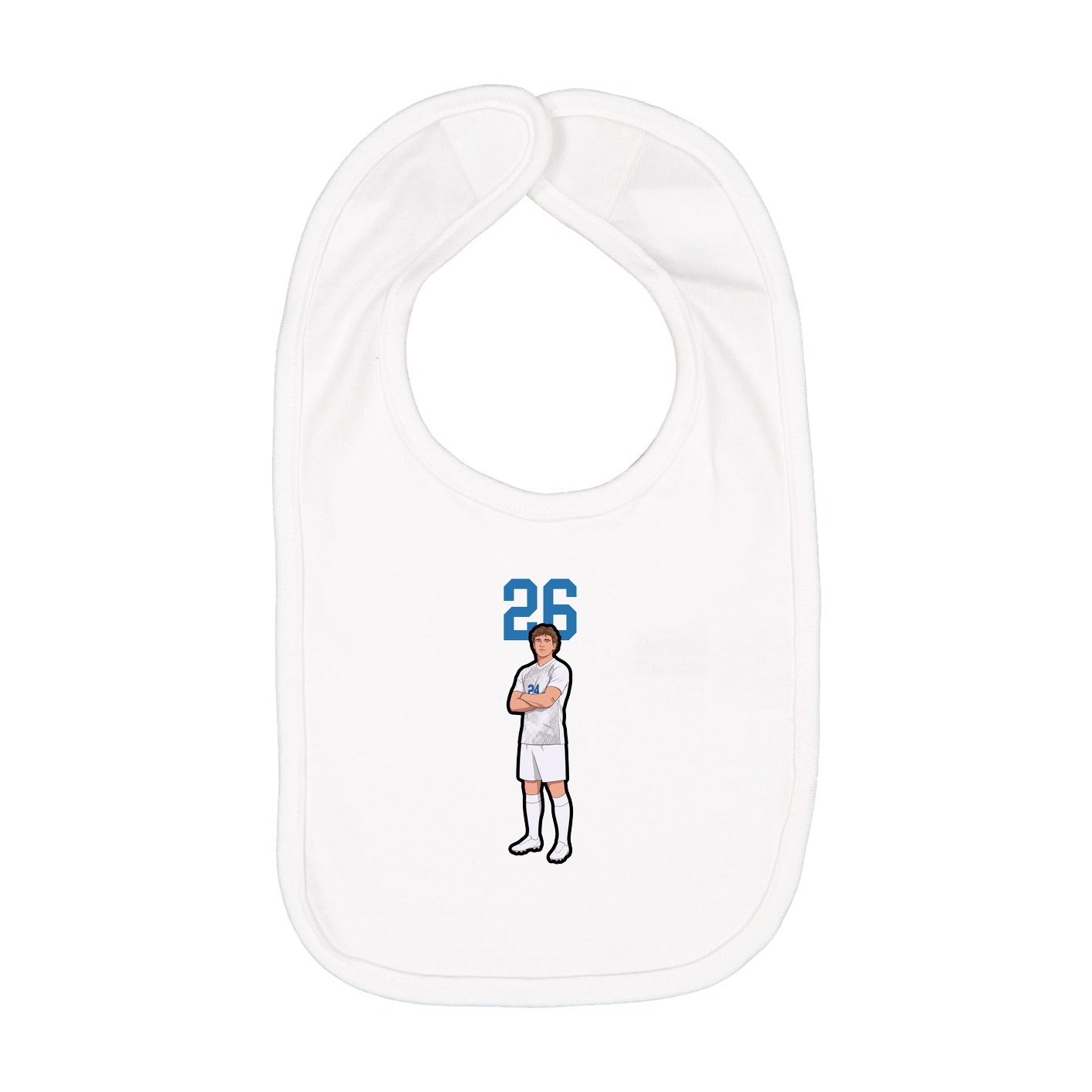 Infant Bib — Number Top in White