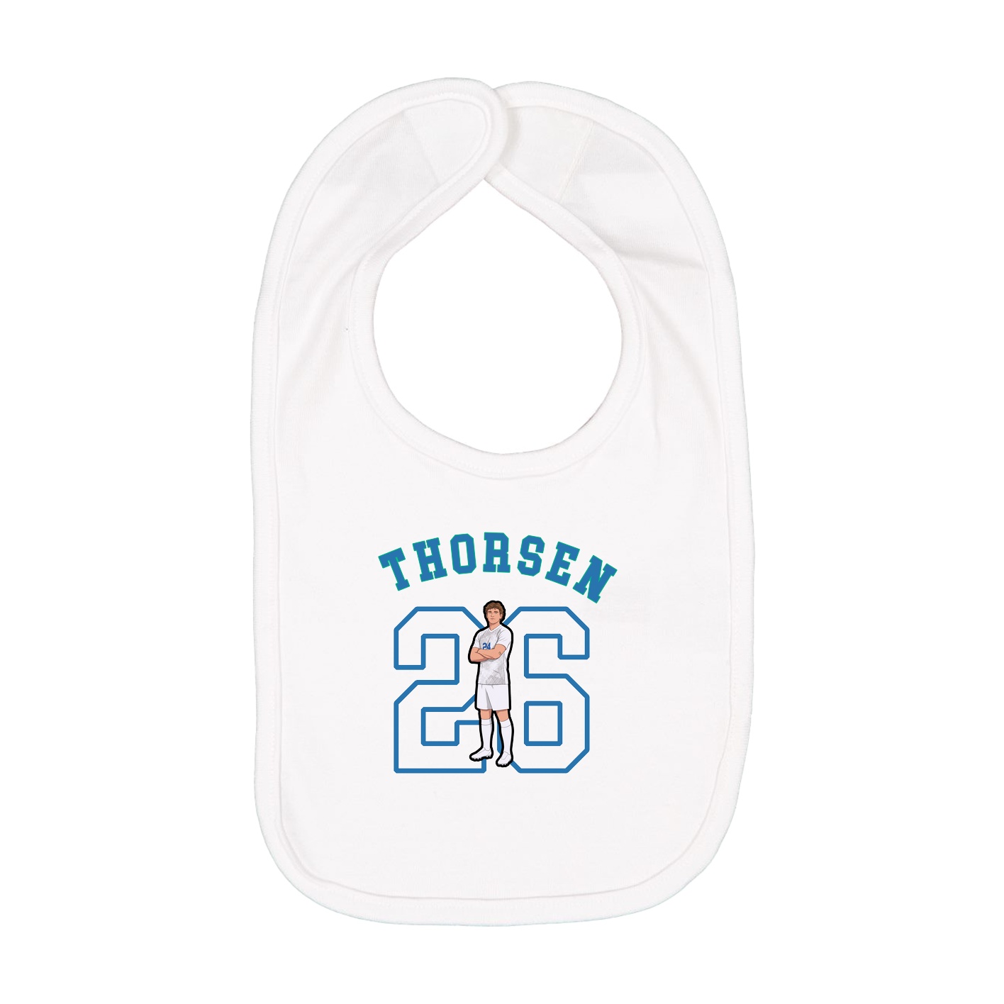 Infant Bib — Shirsey Arch in White