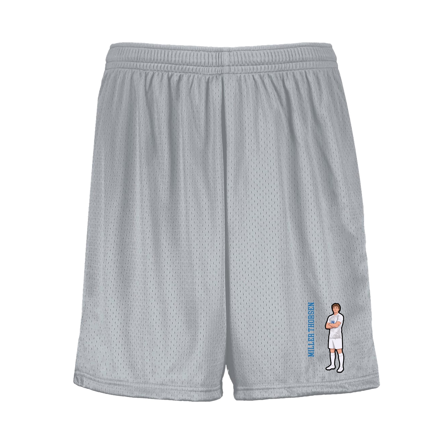 Shorts — Name Vertical in Silver