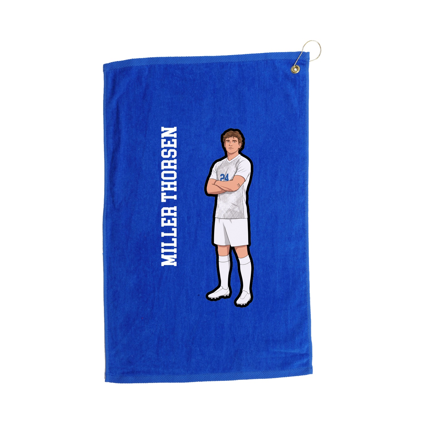Golf Towel — Name Vertical in Royal